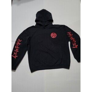 (#C) Naruto Shippuden Sasuke Uchiha Sharingan Sweatshirt Hoodie Sz Medium